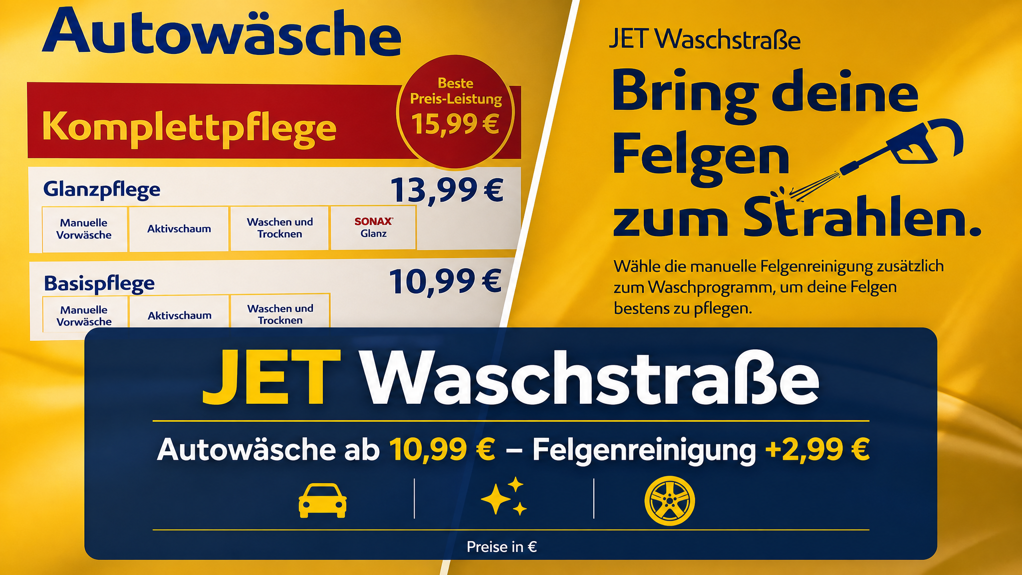 JET Waschstraße im Hanse Center Bentwisch: Glänzende Ergebnisse ab 10,99 €